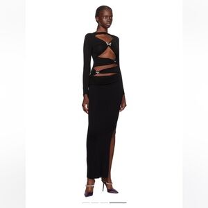 Aya Muse Black Atalo Maxi Dress butterfly dress size Small